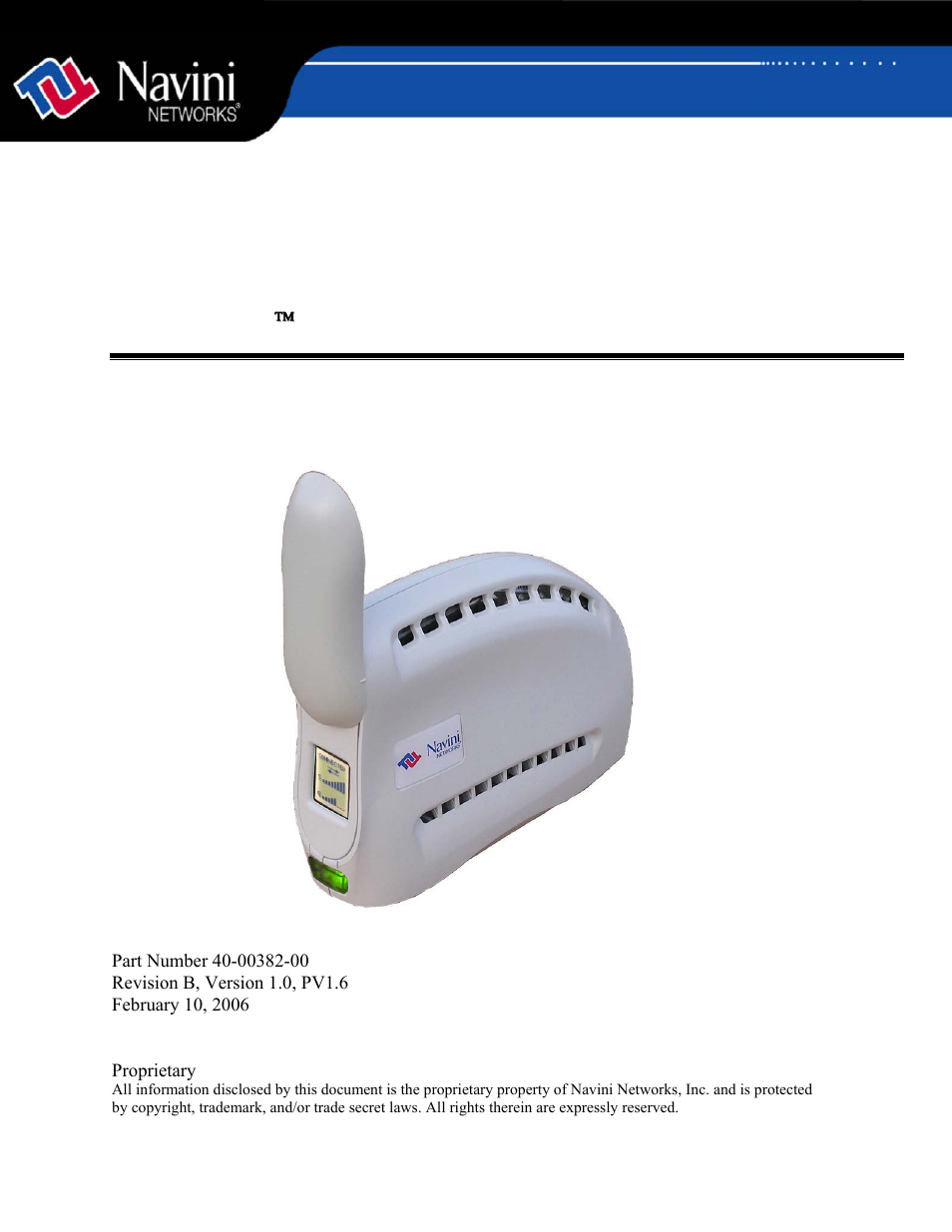 Navini Networks Ripwave User Manual | 41 pages