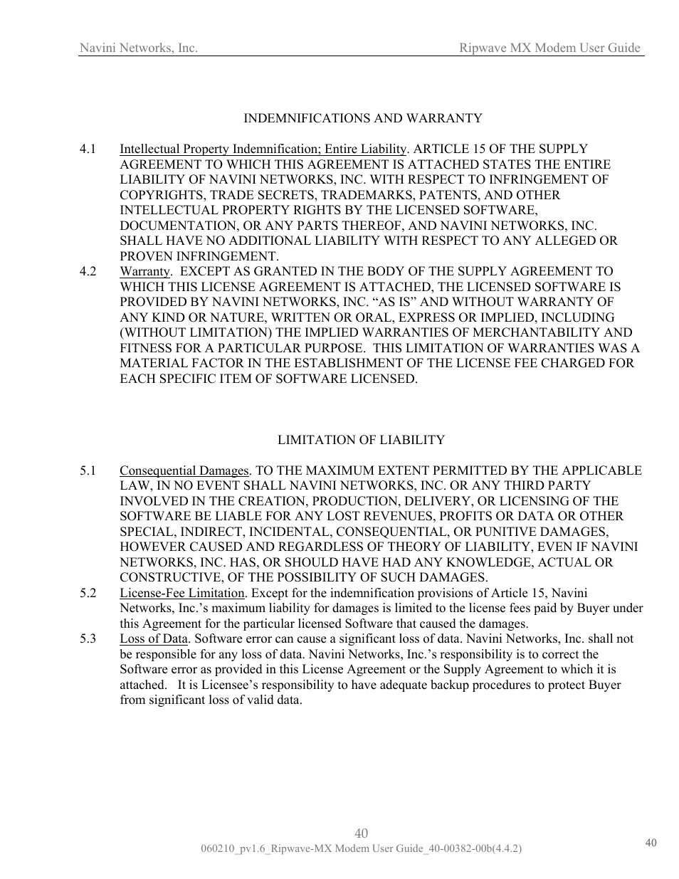 Navini Networks Ripwave User Manual | Page 40 / 41