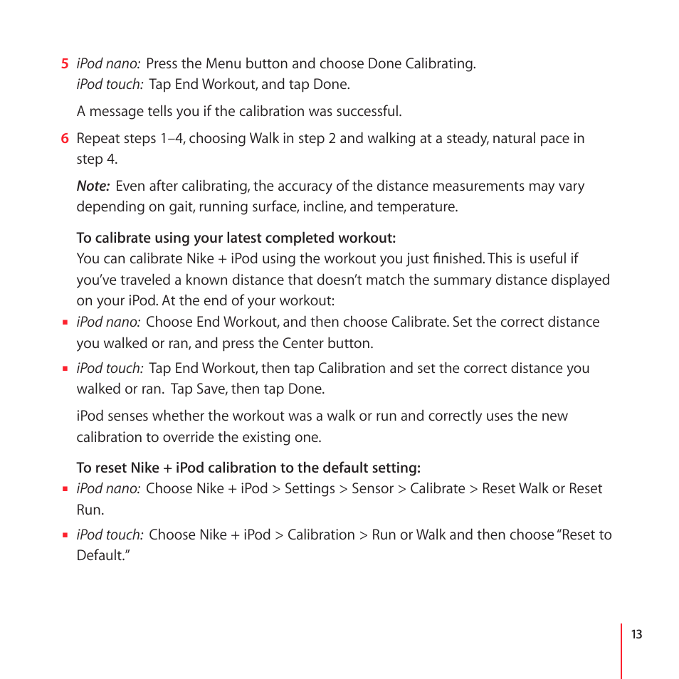 Nike + IPOD User Manual | Page 13 / 28
