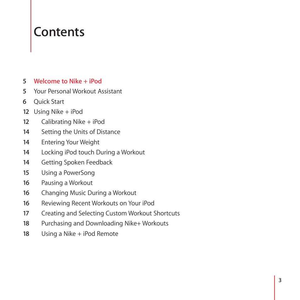 Nike + IPOD User Manual | Page 3 / 28