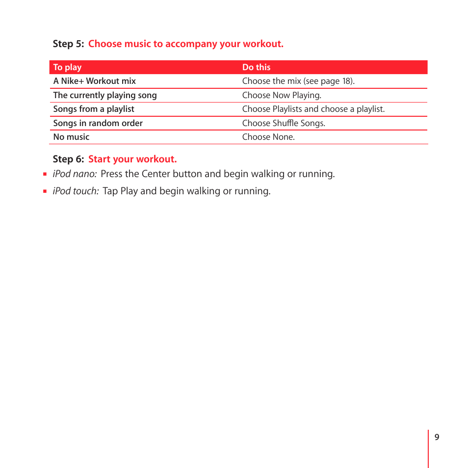 Nike + IPOD User Manual | Page 9 / 28