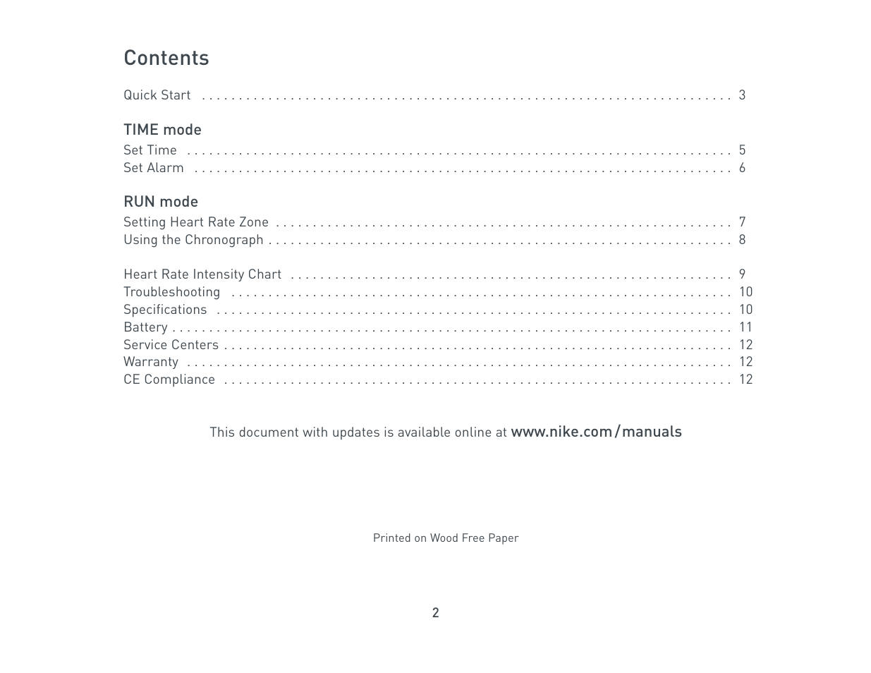 Nike Triax C5 User Manual | Page 2 / 12