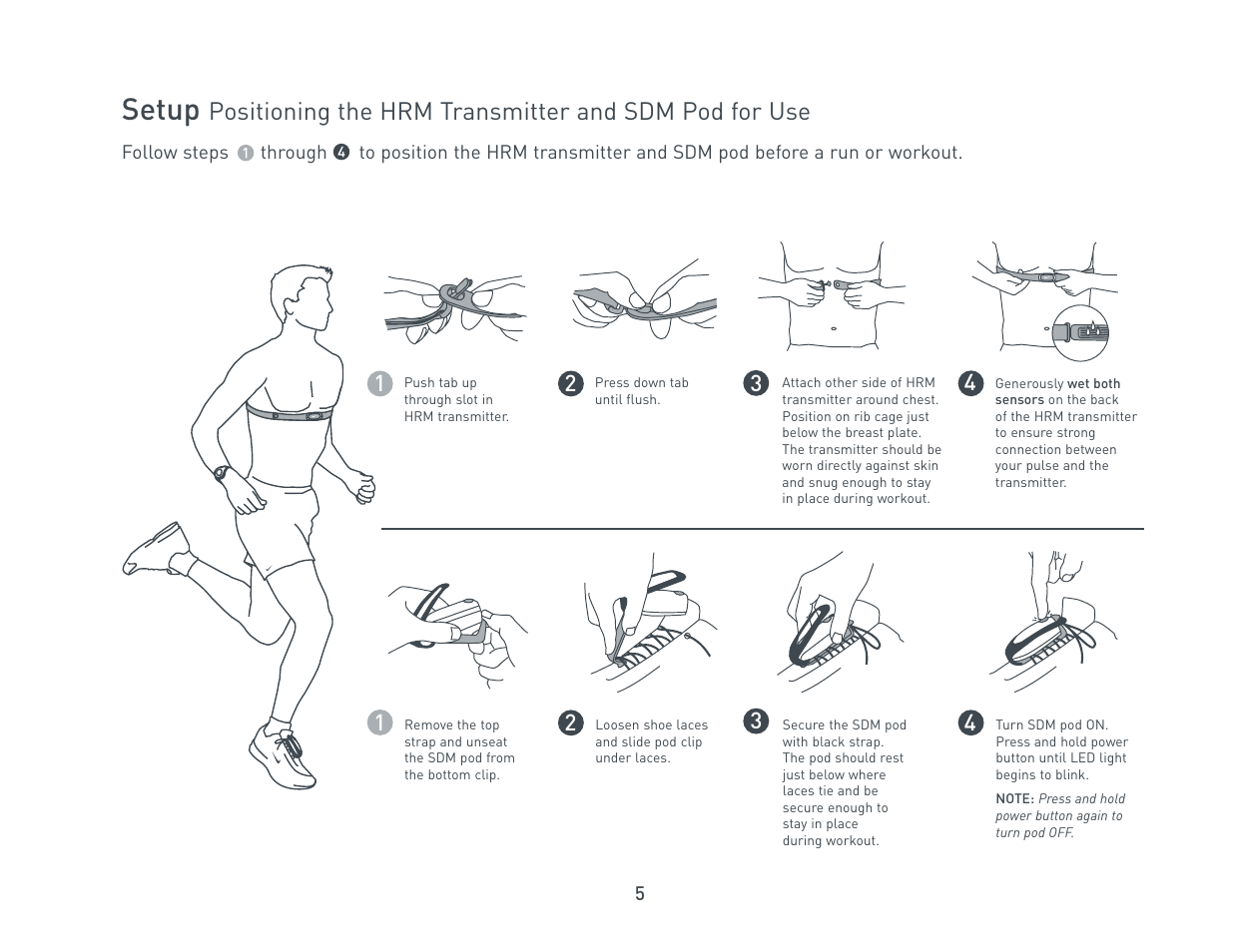 Setup | Nike Triax Elite HRM/SDM User Manual | Page 5 / 27