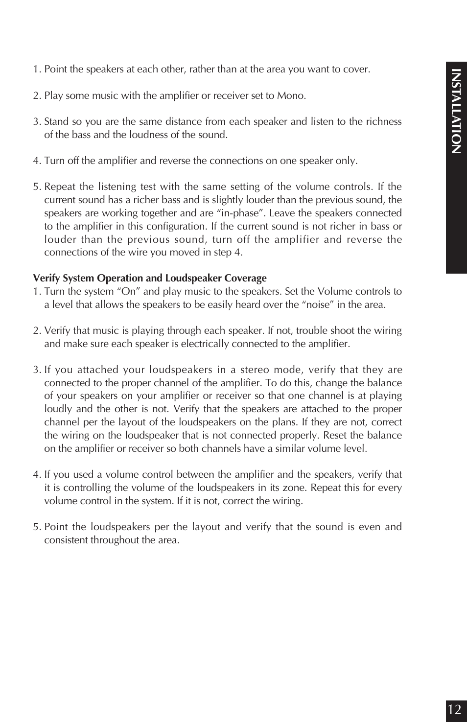 Ins t all a tion | Niles Audio CORAL RS6 User Manual | Page 13 / 24