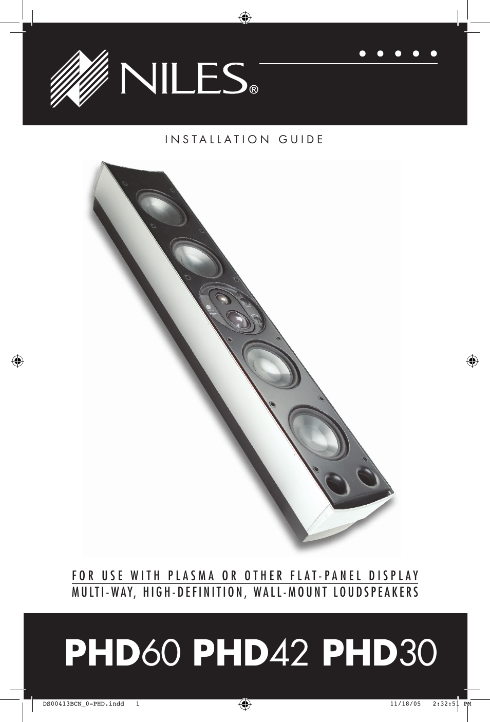 Niles Audio PHD60 User Manual | 20 pages