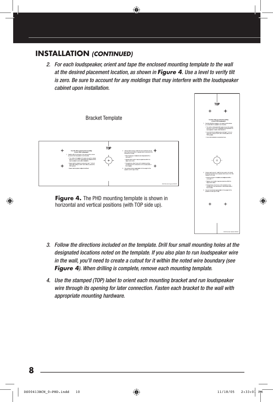 Installation | Niles Audio PHD60 User Manual | Page 10 / 20