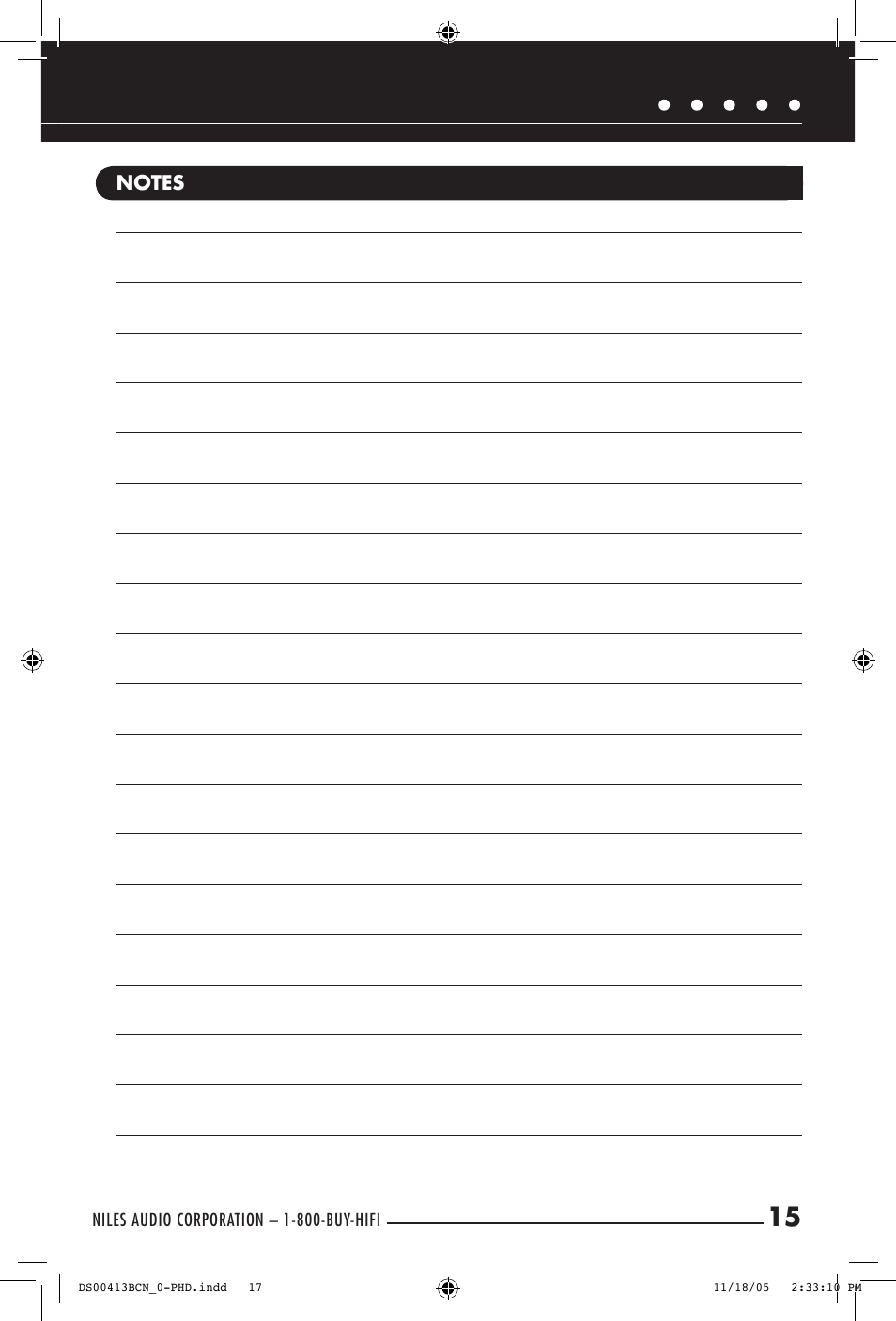 Niles Audio PHD60 User Manual | Page 17 / 20