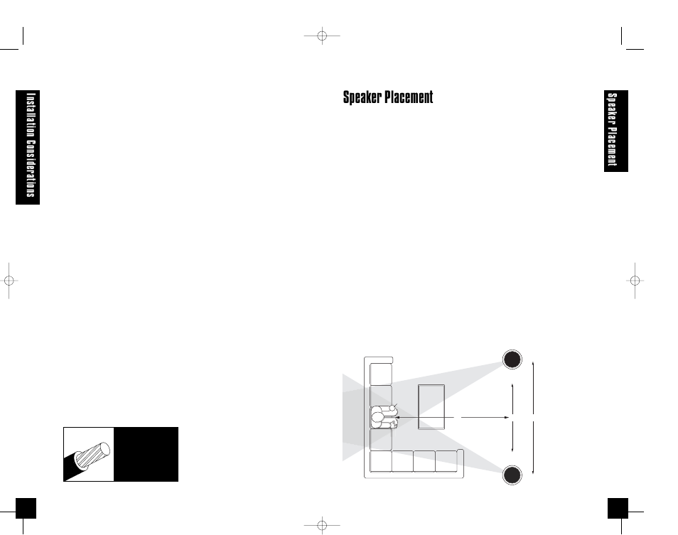 Speaker placement, Speak er placemen t, Ins talla tion consider ations | Niles Audio CM5MP User Manual | Page 4 / 12