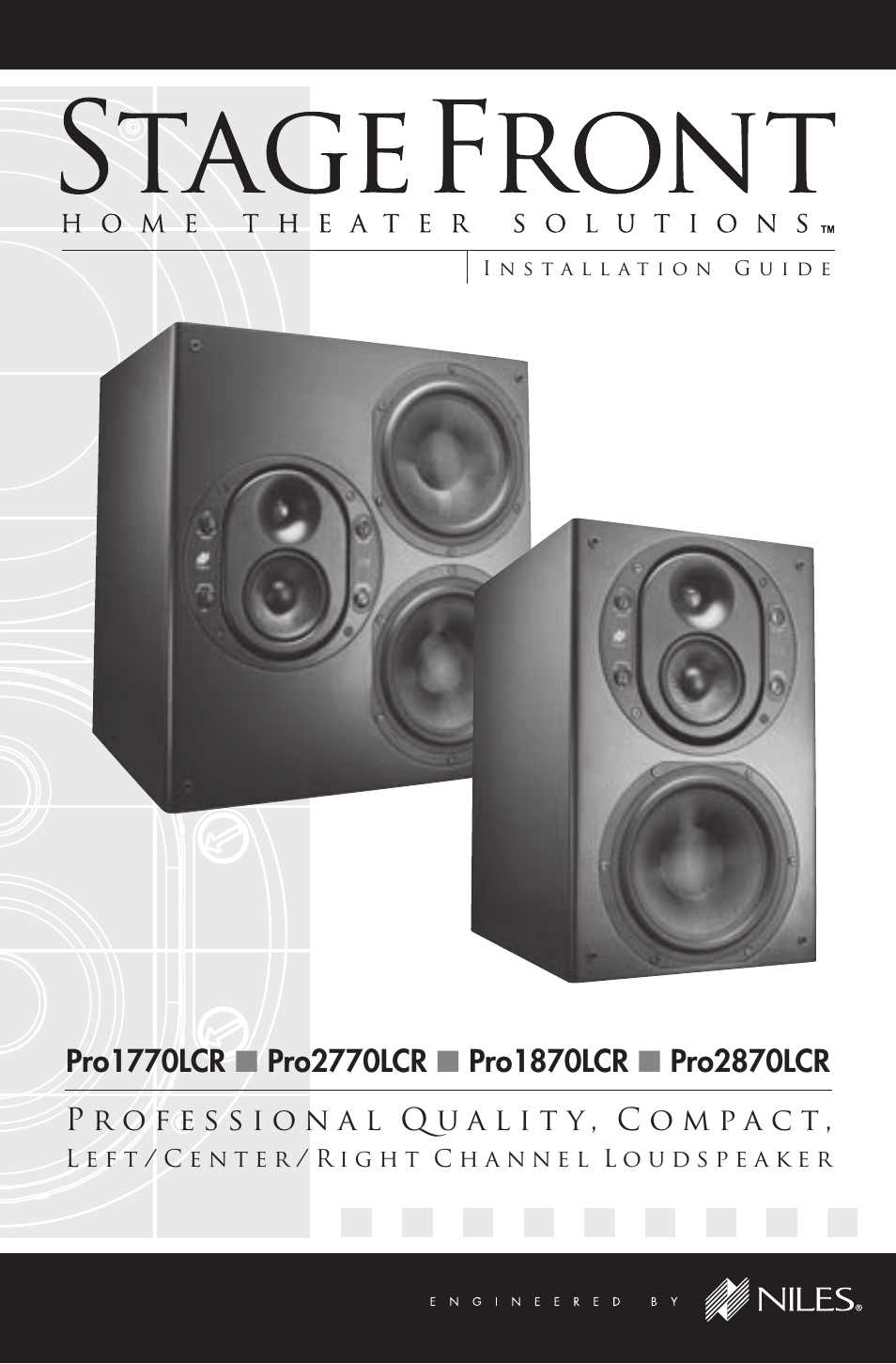 Niles Audio PRO2770LCR User Manual | 16 pages