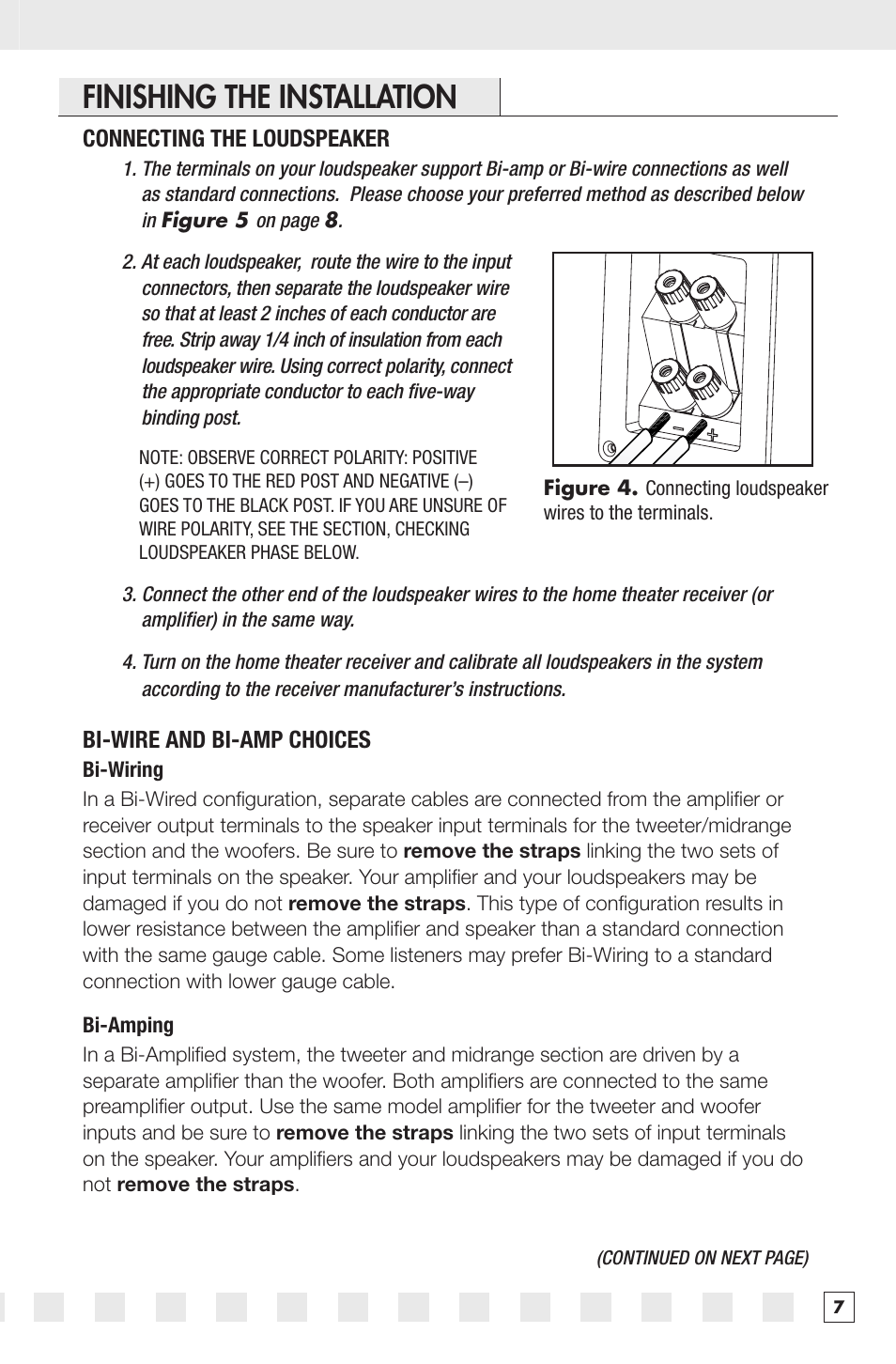 Finishing the installation | Niles Audio PRO2770LCR User Manual | Page 9 / 16