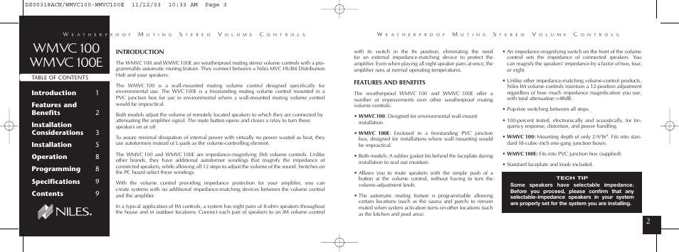 Niles Audio SPS-4 User Manual | Page 2 / 6