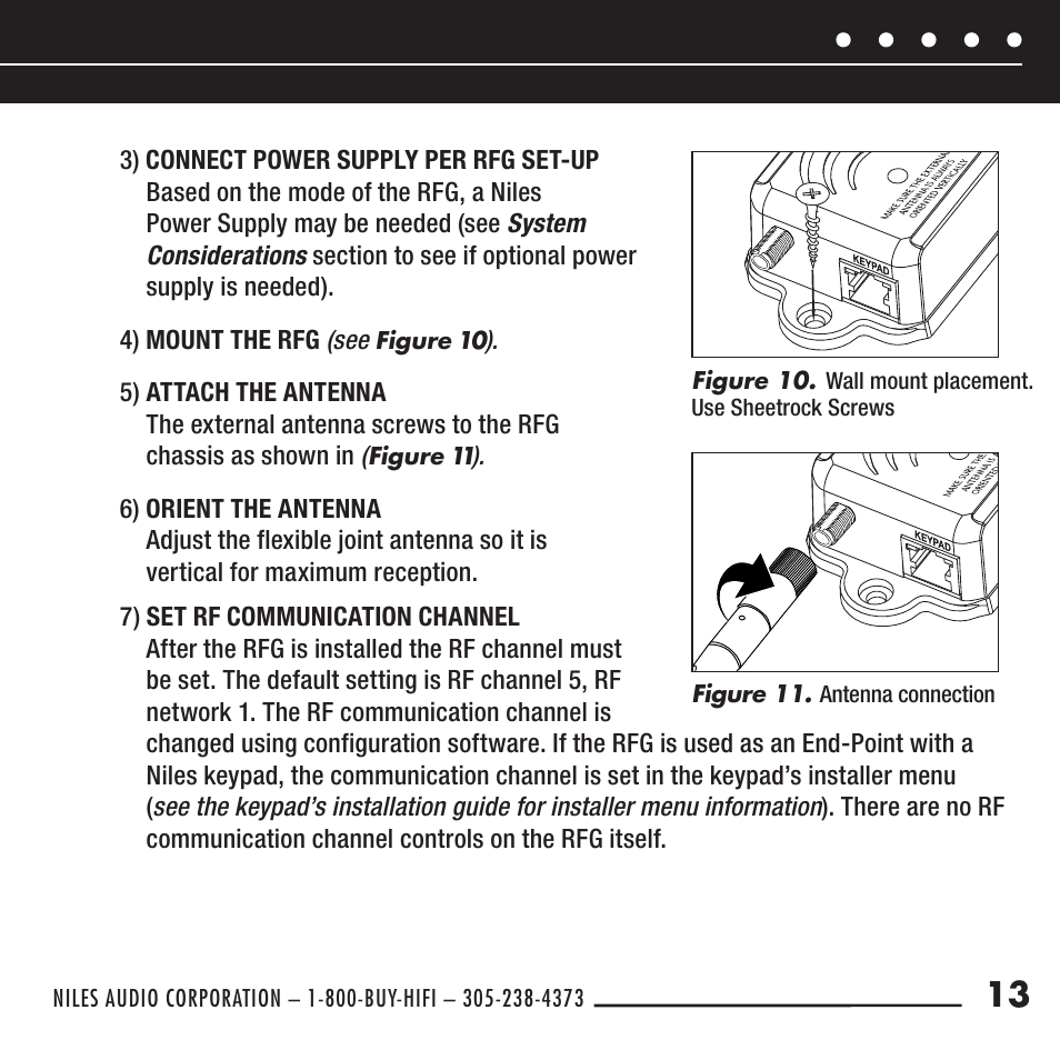 Niles Audio RFG User Manual | Page 15 / 24
