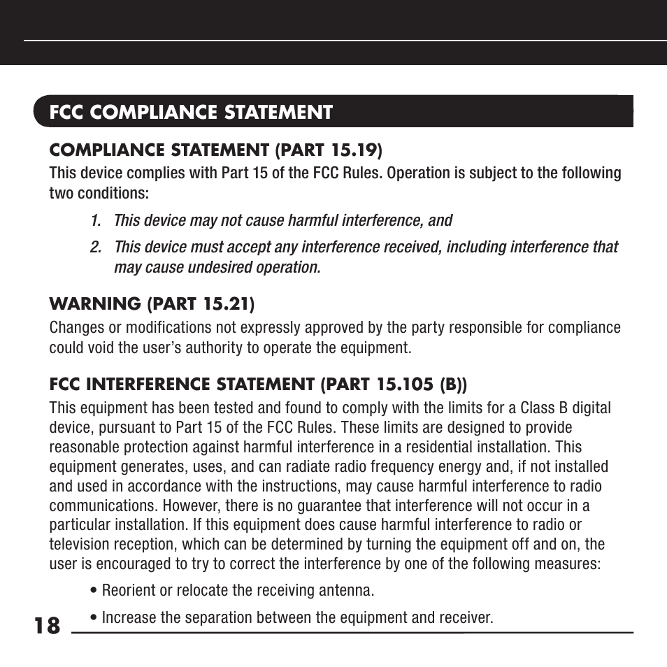 Niles Audio RFG User Manual | Page 20 / 24