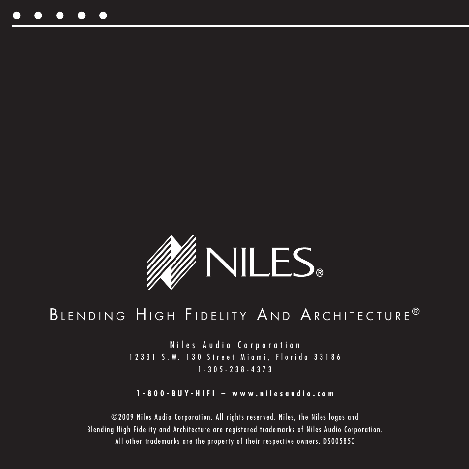 Niles Audio RFG User Manual | Page 24 / 24