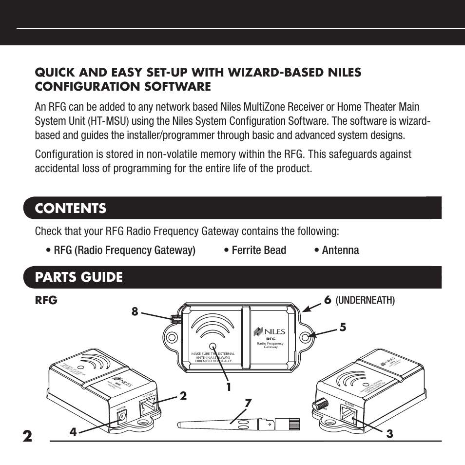 Niles Audio RFG User Manual | Page 4 / 24
