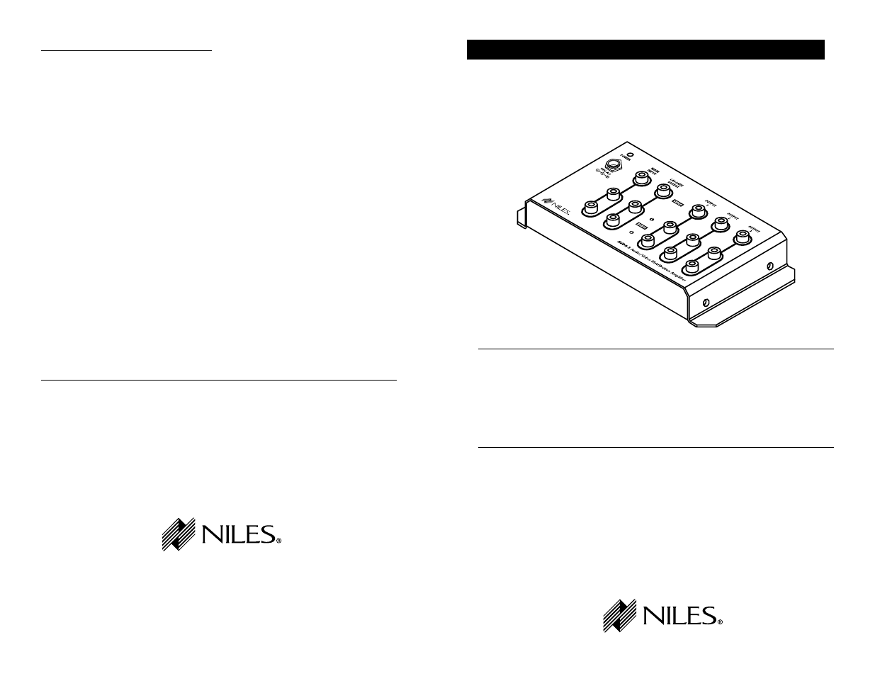 Niles Audio AVDA-3 User Manual | 2 pages