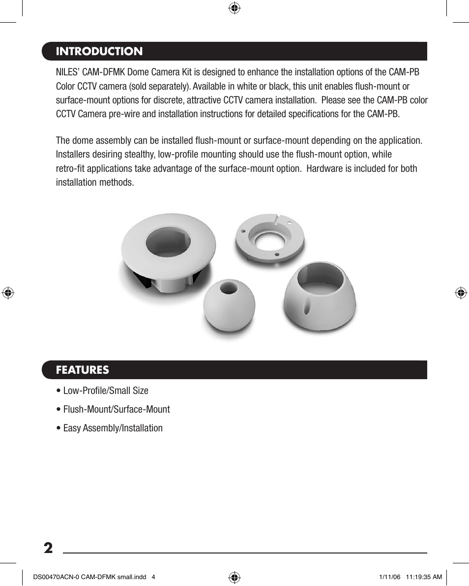 Niles Audio CAM-DFMK User Manual | Page 4 / 12