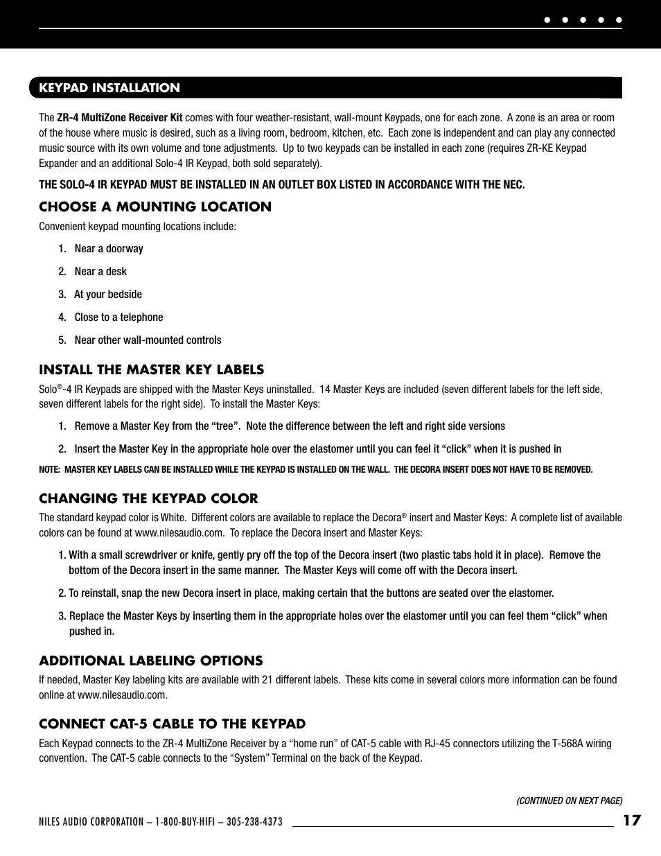 Niles Audio ZR-4 User Manual | Page 19 / 32