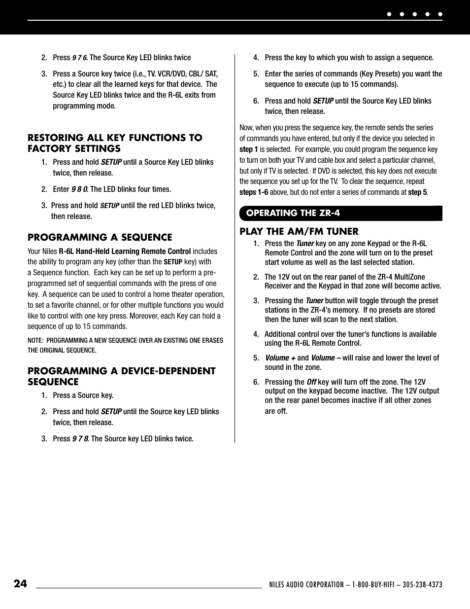 Niles Audio ZR-4 User Manual | Page 26 / 32