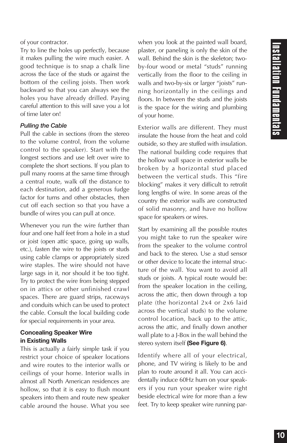 Ins talla tion f undamen tals | Niles Audio Niles CM5HD User Manual | Page 21 / 24