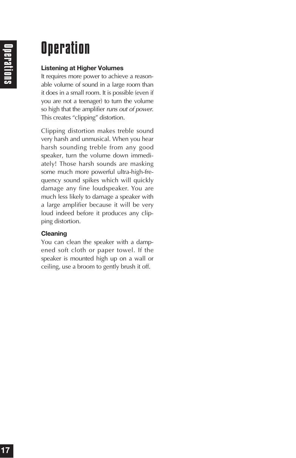 Operation, Oper ations | Niles Audio DS6.5 User Manual | Page 18 / 24
