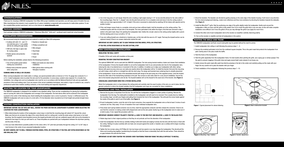 Niles Audio NILES CM850SI User Manual | Page 2 / 6