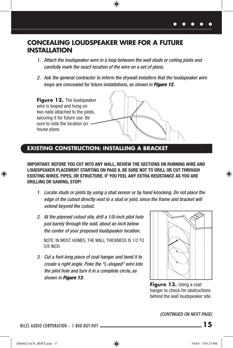 Niles Audio Speaker User Manual | Page 17 / 28
