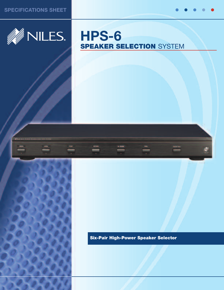 Niles Audio HPS-6 User Manual | 2 pages