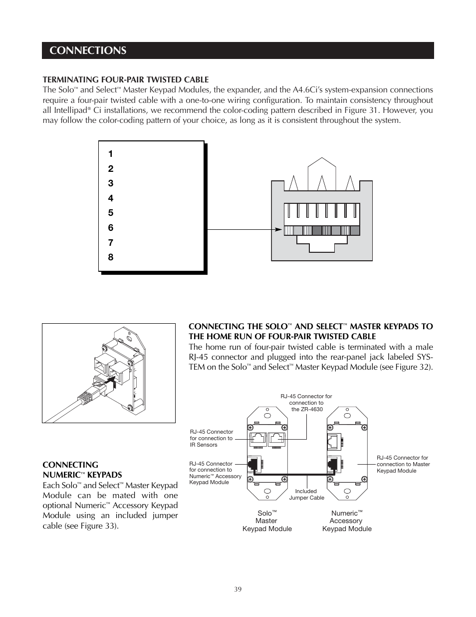 Connections | Niles Audio A4.6Ci User Manual | Page 39 / 107