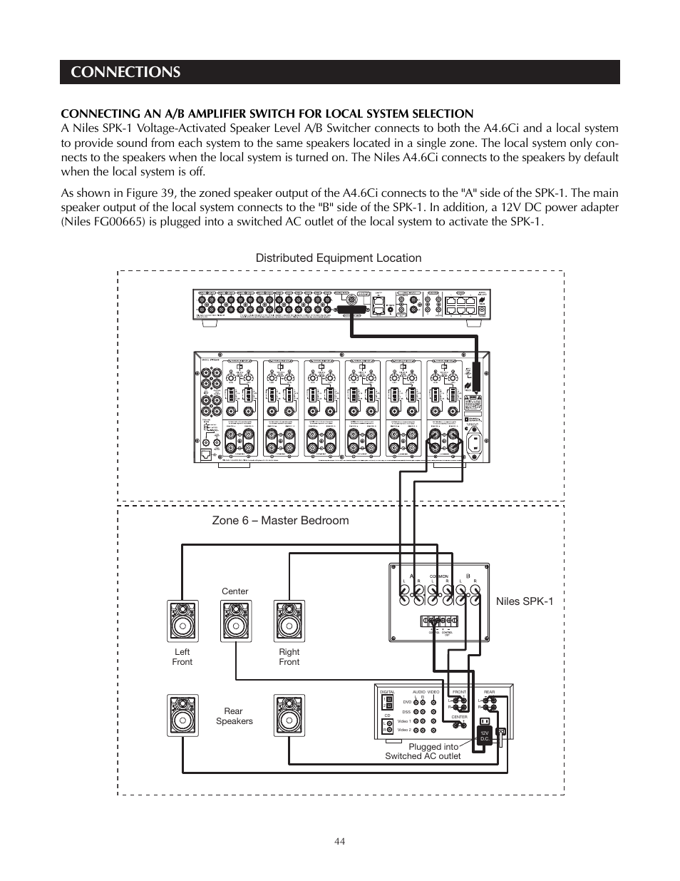 Connections | Niles Audio A4.6Ci User Manual | Page 44 / 107