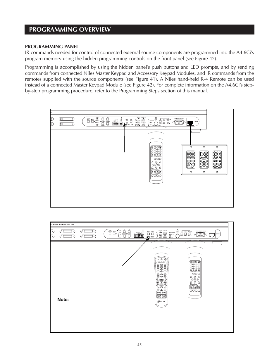 Programming overview | Niles Audio A4.6Ci User Manual | Page 45 / 107