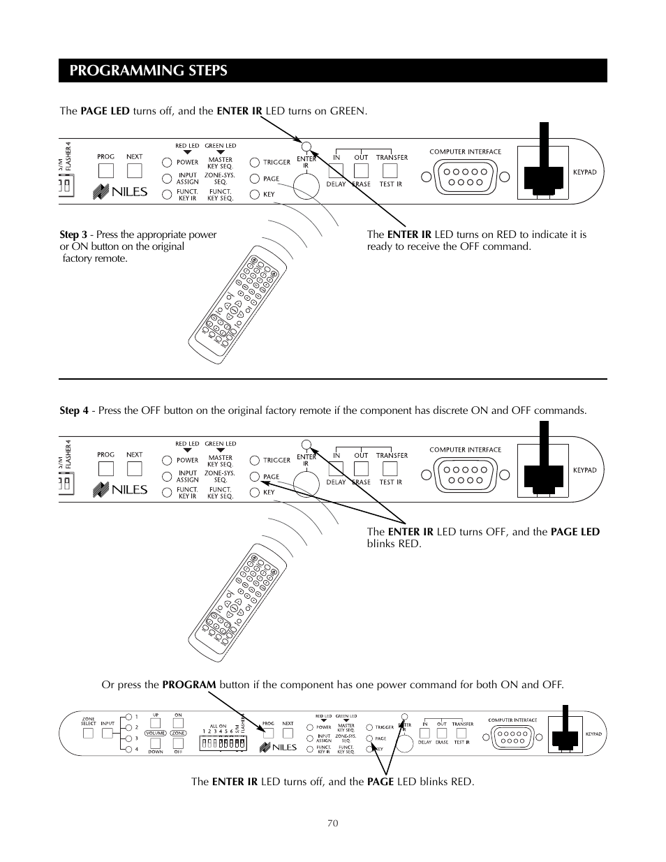 Programming steps | Niles Audio A4.6Ci User Manual | Page 70 / 107