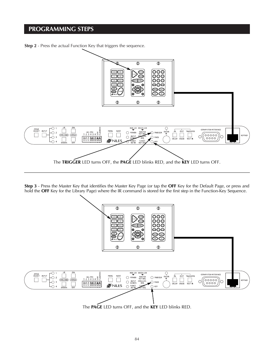 Programming steps | Niles Audio A4.6Ci User Manual | Page 84 / 107