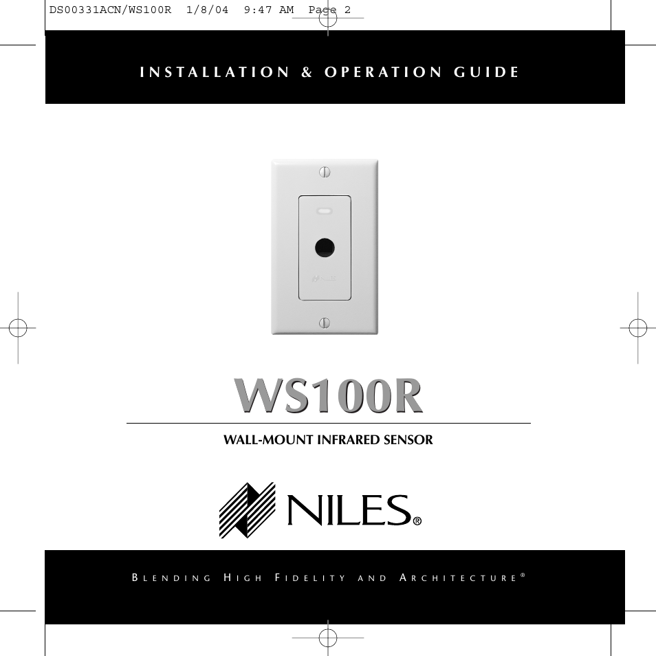 Niles Audio WS100R User Manual | 20 pages