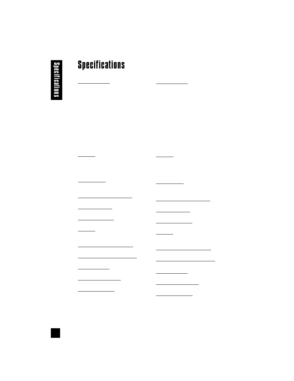 Specifications, Specifica tions | Niles Audio AT8200 User Manual | Page 20 / 24