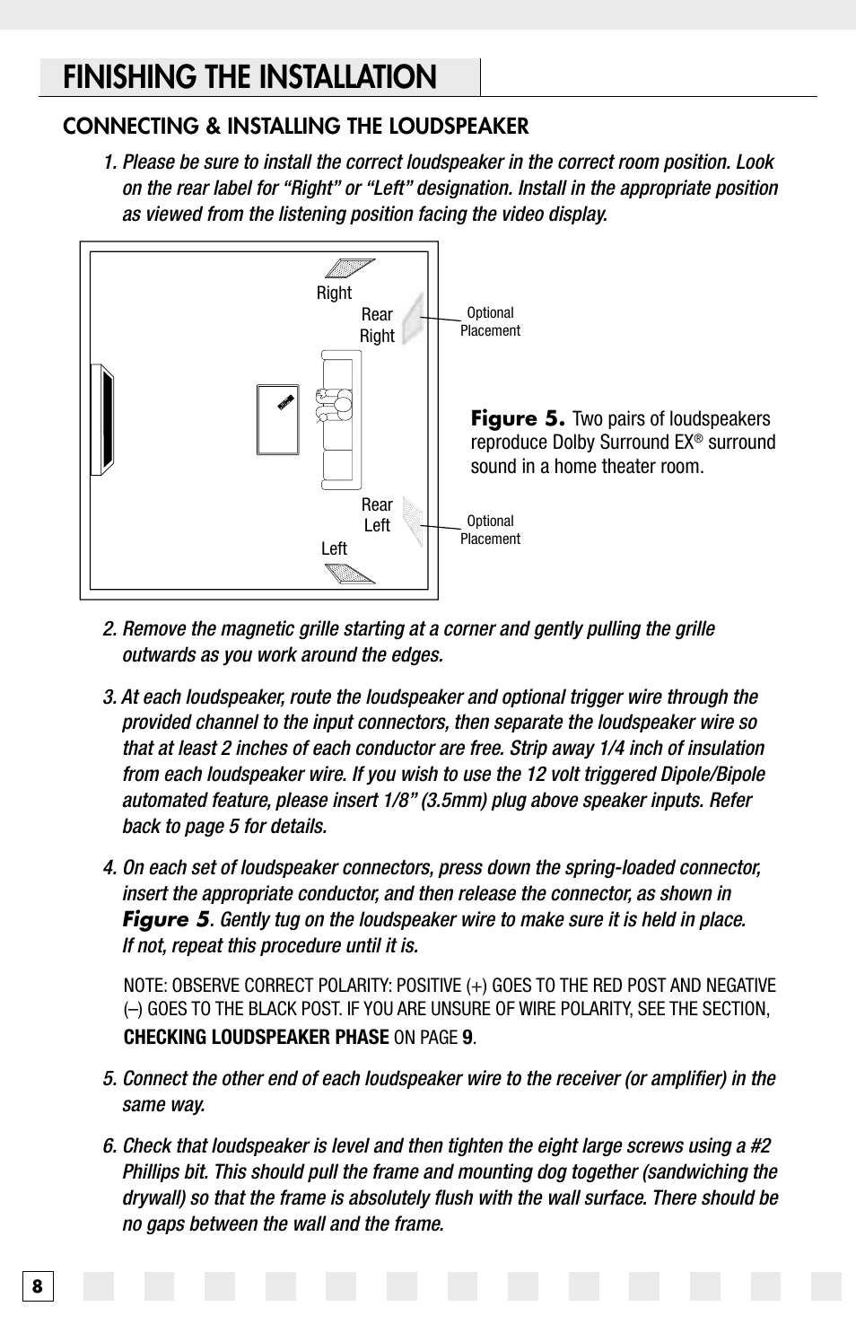 Finishing the installation | Niles Audio IW650FX User Manual | Page 10 / 20