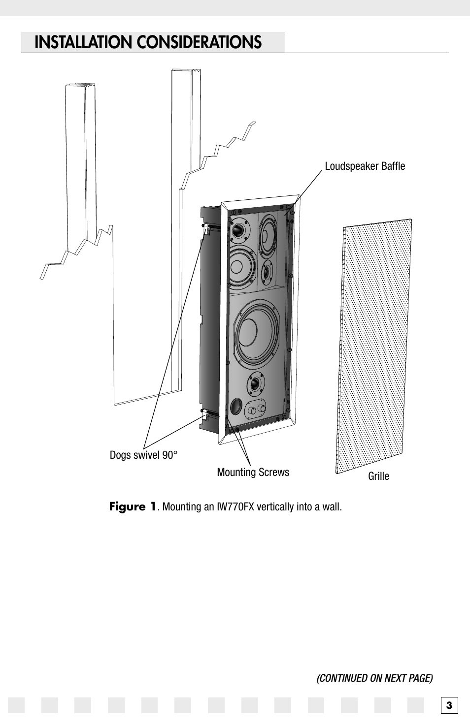 Installation considerations | Niles Audio IW650FX User Manual | Page 5 / 20