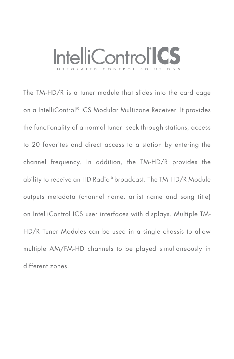 Niles Audio TM-HD/R User Manual | Page 2 / 32