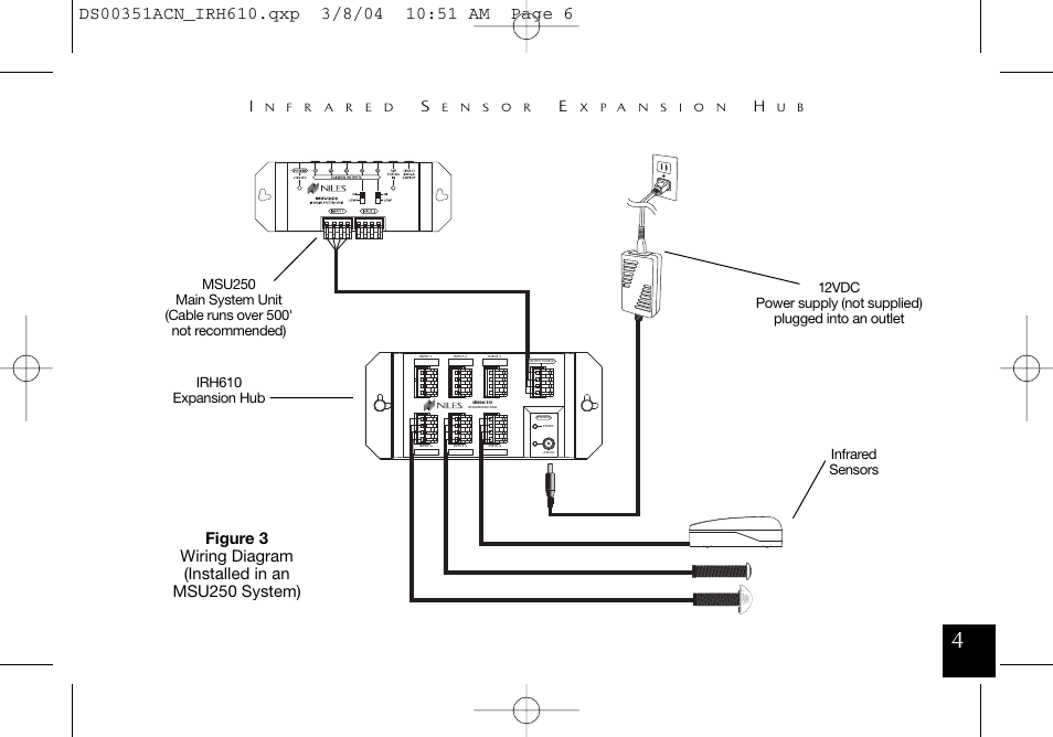 Niles Audio Infrared Sensor Expansion Hub IRH610 User Manual | Page 5 / 8