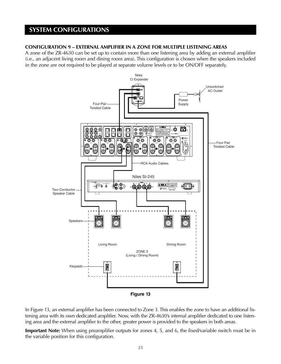 System configurations, Fig. 14 | Niles Audio ZR-4630s User Manual | Page 23 / 82