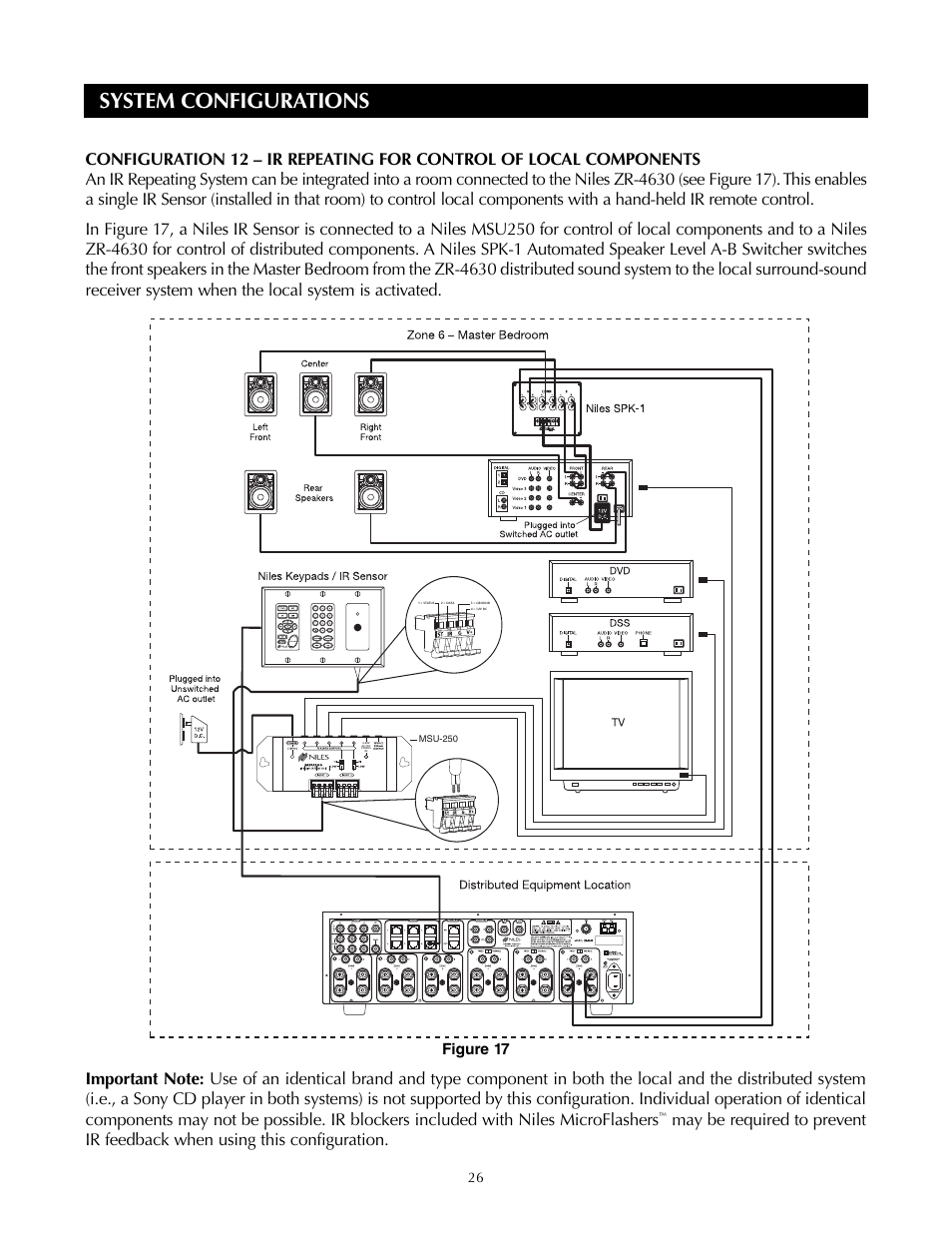 System configurations, Figure 17 | Niles Audio ZR-4630s User Manual | Page 26 / 82