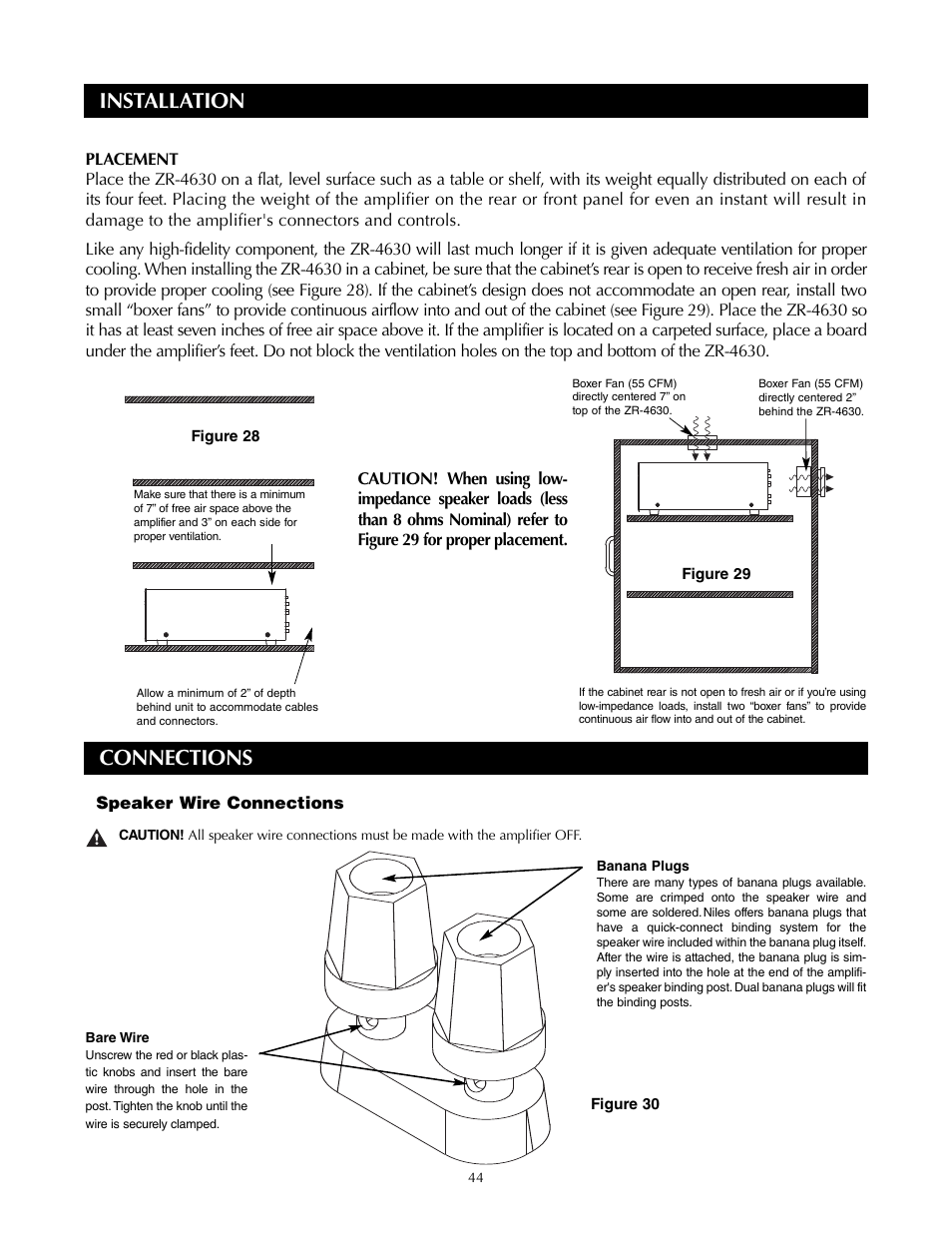 Installation, Connections | Niles Audio ZR-4630s User Manual | Page 44 / 82