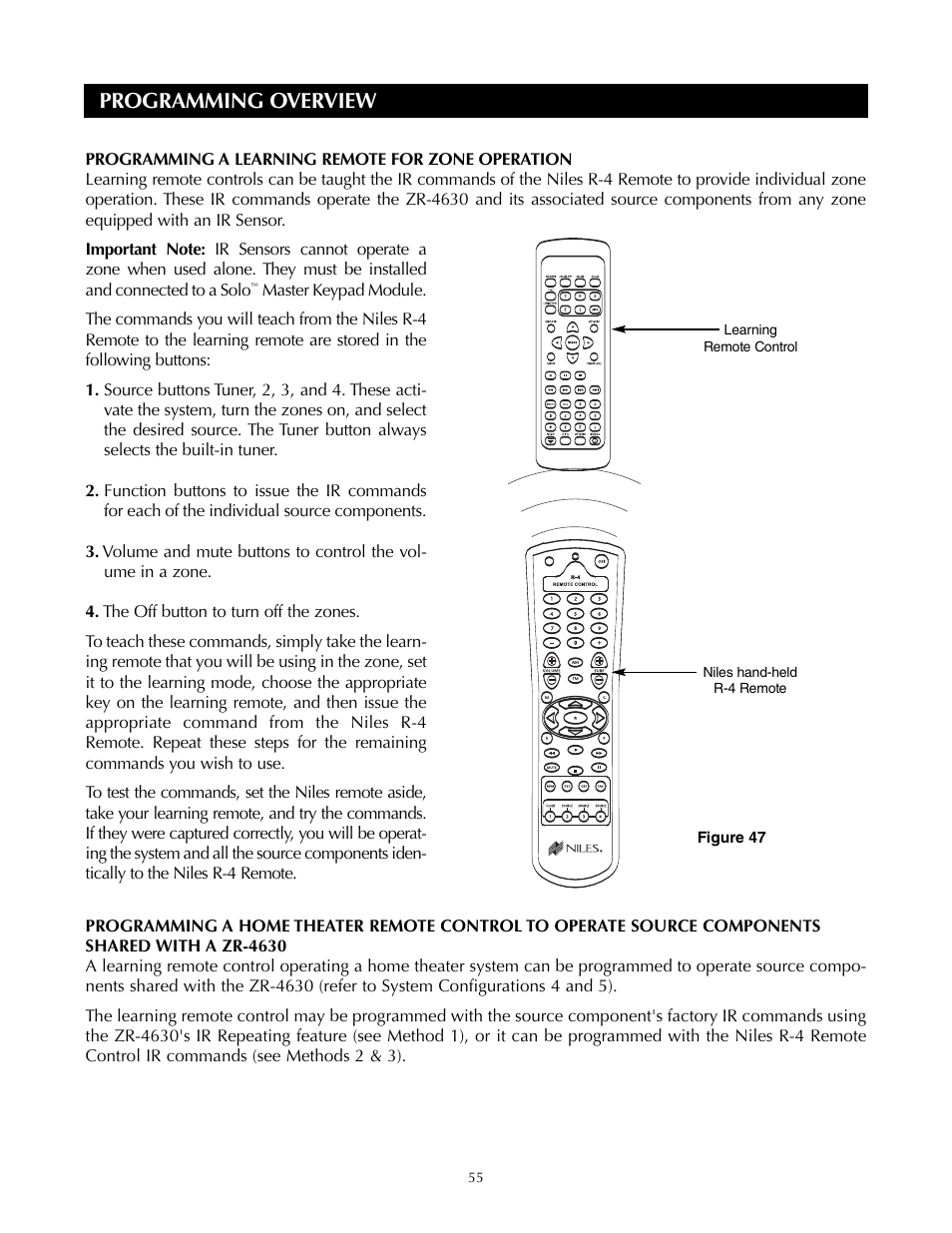 Programming overview | Niles Audio ZR-4630s User Manual | Page 55 / 82