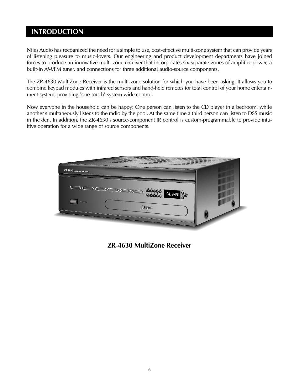 Niles Audio ZR-4630s User Manual | Page 6 / 82