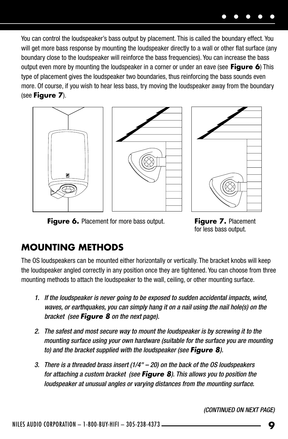 Mounting methods | Niles Audio OS7.3 User Manual | Page 11 / 24