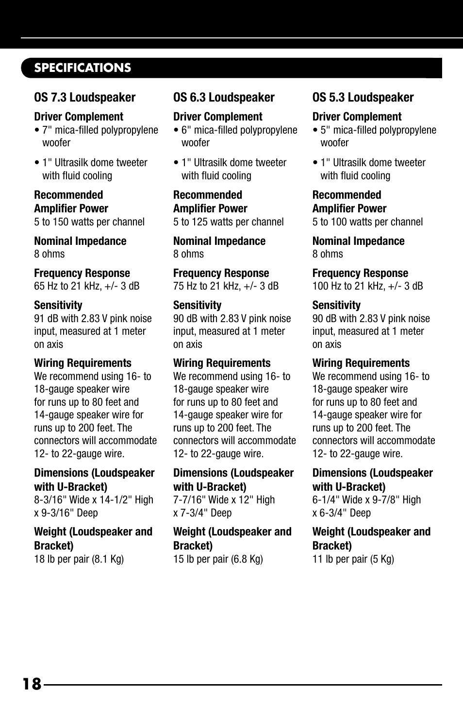 Niles Audio OS7.3 User Manual | Page 20 / 24