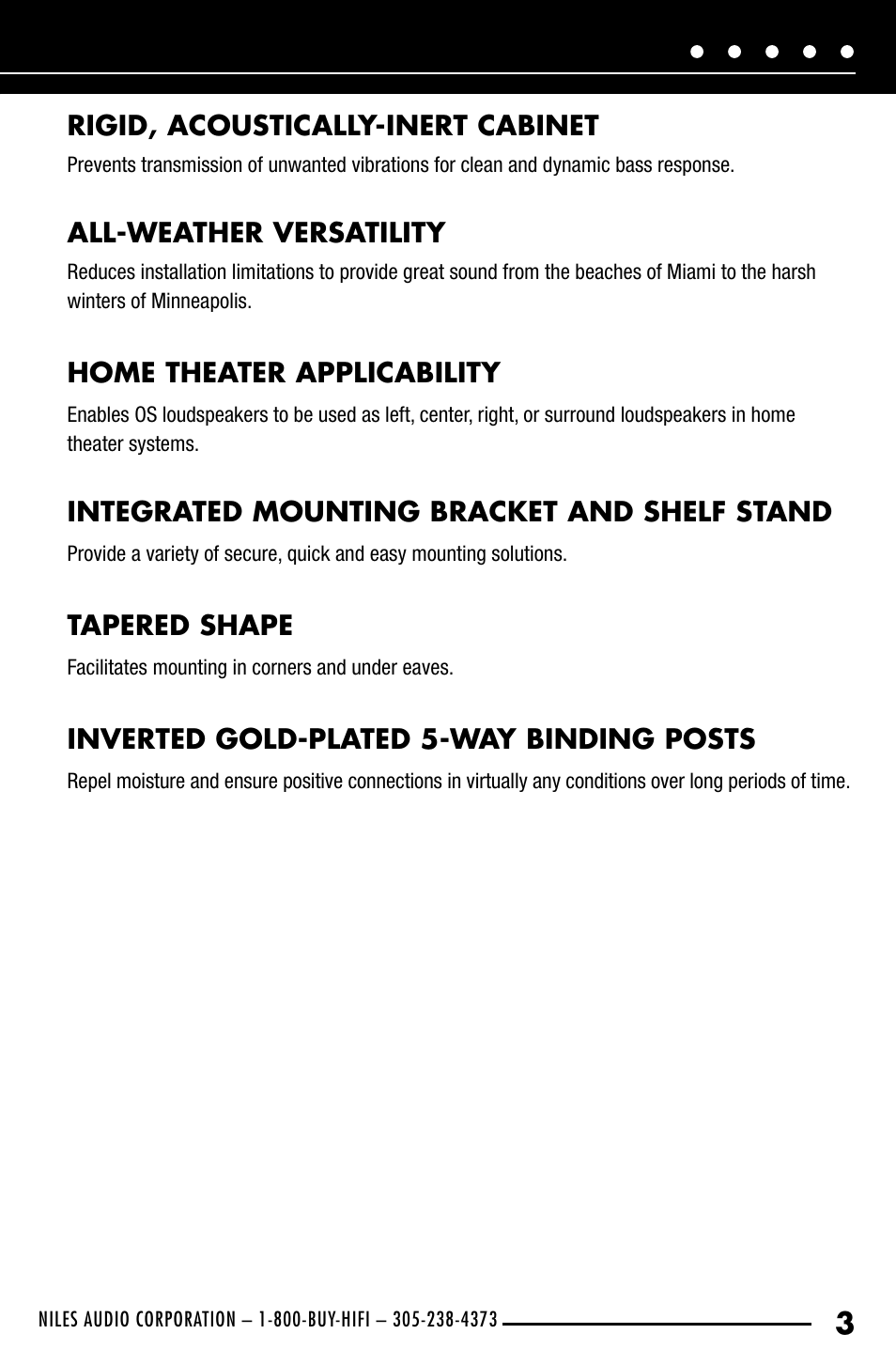 Niles Audio OS7.3 User Manual | Page 5 / 24