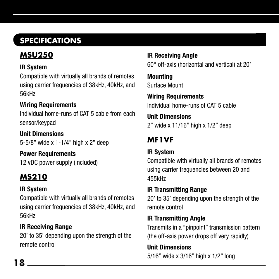 Niles Audio RCA-HT User Manual | Page 20 / 24