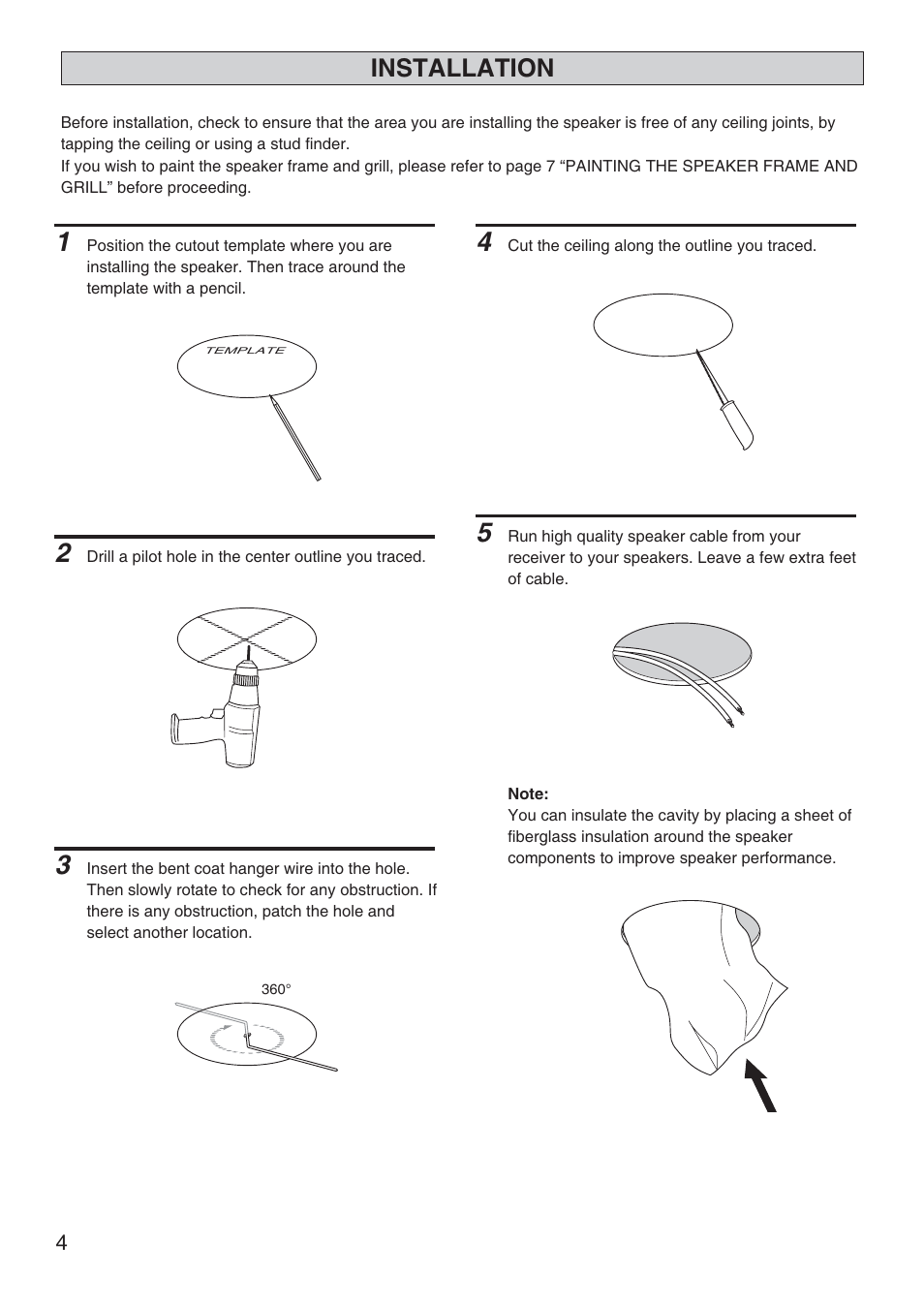 Installation | Niles Audio NS-IW560C User Manual | Page 4 / 8