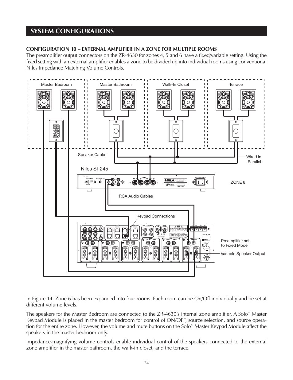 System configurations | Niles Audio Niles ZR-4630 User Manual | Page 24 / 82